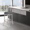 Armen Living Viper 26" Counter Height Swivel Gray Faux Leather and Brushed Stainless Steel Bar Stool LCVI26BAGR - alternate 4